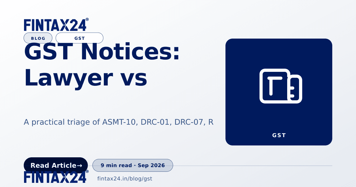 Cover image for GST Notices: Lawyer vs Expert-only