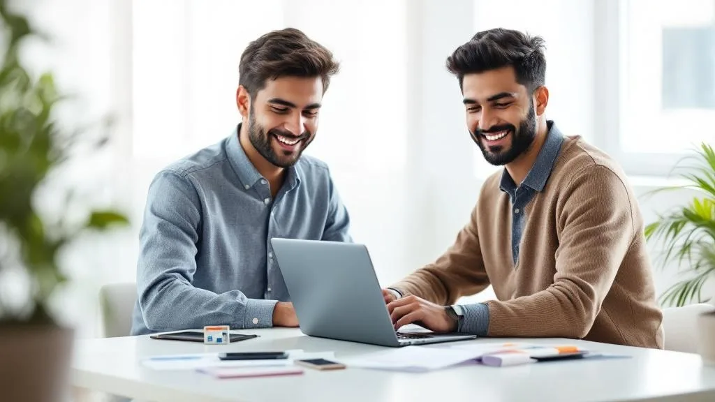 Indian business professional applying for Import Export Code online on a laptop with documents on desk – FinTax24 registration process.