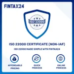 ISO 22000 Certificate (Non-IAF) registration service by Fintax24 for food safety management system compliance in India