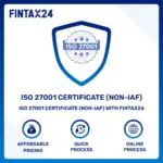 ISO 27001 Certificate (Non-IAF) registration service by Fintax24 for information security management system compliance in India