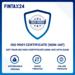 ISO 9001 Certificate (Non-IAF) registration service by Fintax24 for quality management system compliance in India