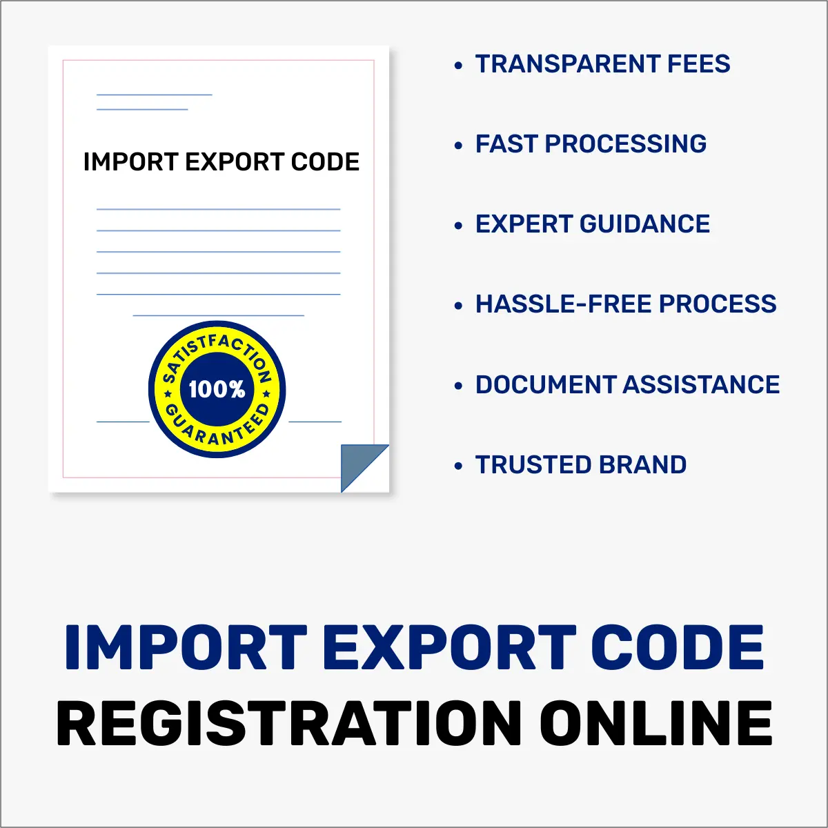 Import Export Code online application process by FinTax24 showing quick IEC registration and online import export license services
