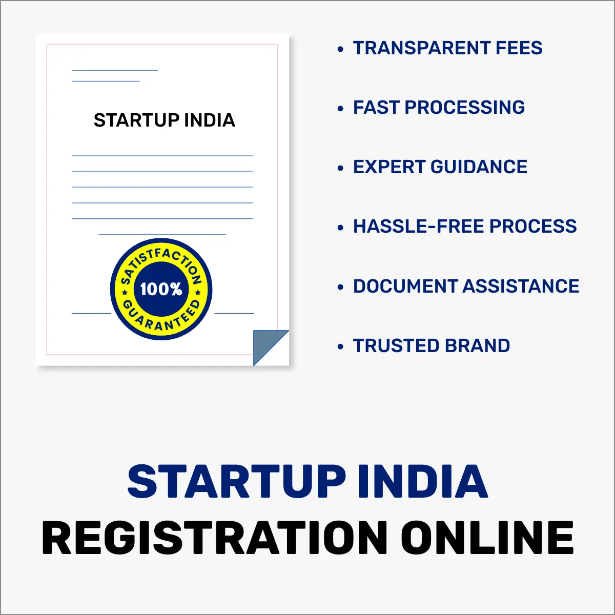 Startup India Registration online process with FinTax24 experts for quick certificate approval