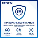 Illustration showing secure and fast trademark registration online service by FinTax24 in India